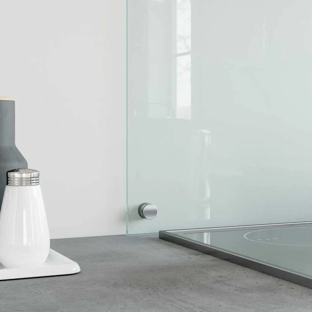 Tempered Glass Kitchen Splash Guard 80x40cm Transparent 2 Piece Set