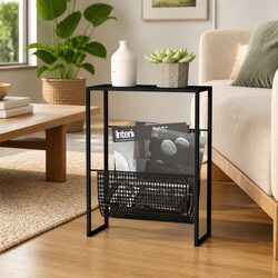 Enhance Your Space with a Black Steel Magazine Rack