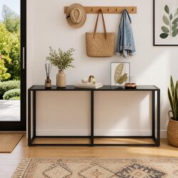 Enhance Your Space with a Black Glass Console Table 180cm