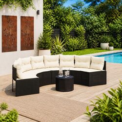 Stylish Half-Round Garden Sofa Set for Your Patio
