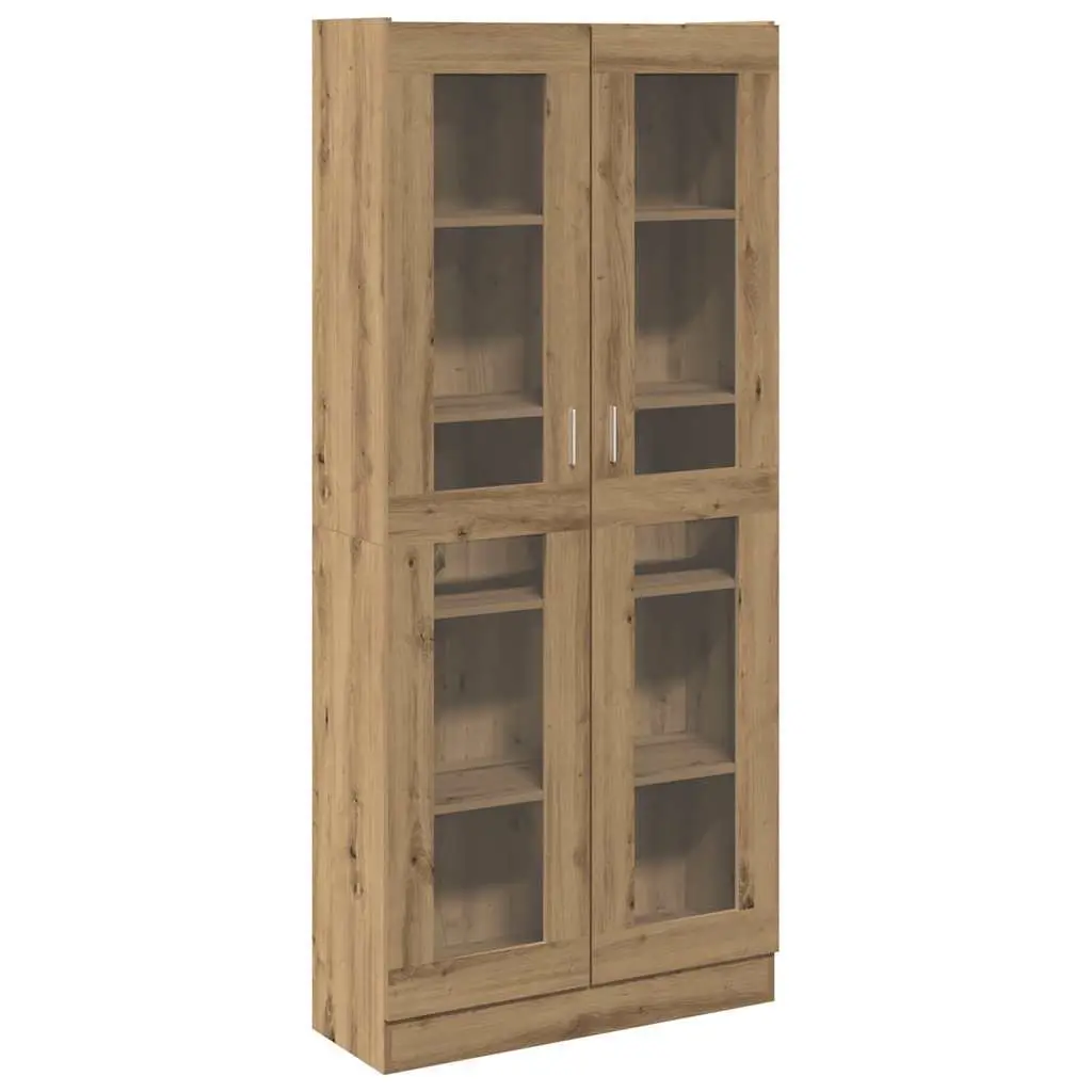 Highboard Cabinet 82.5 x 30.5 x 185 cm Engineered Wood Brown Decorative Storage
