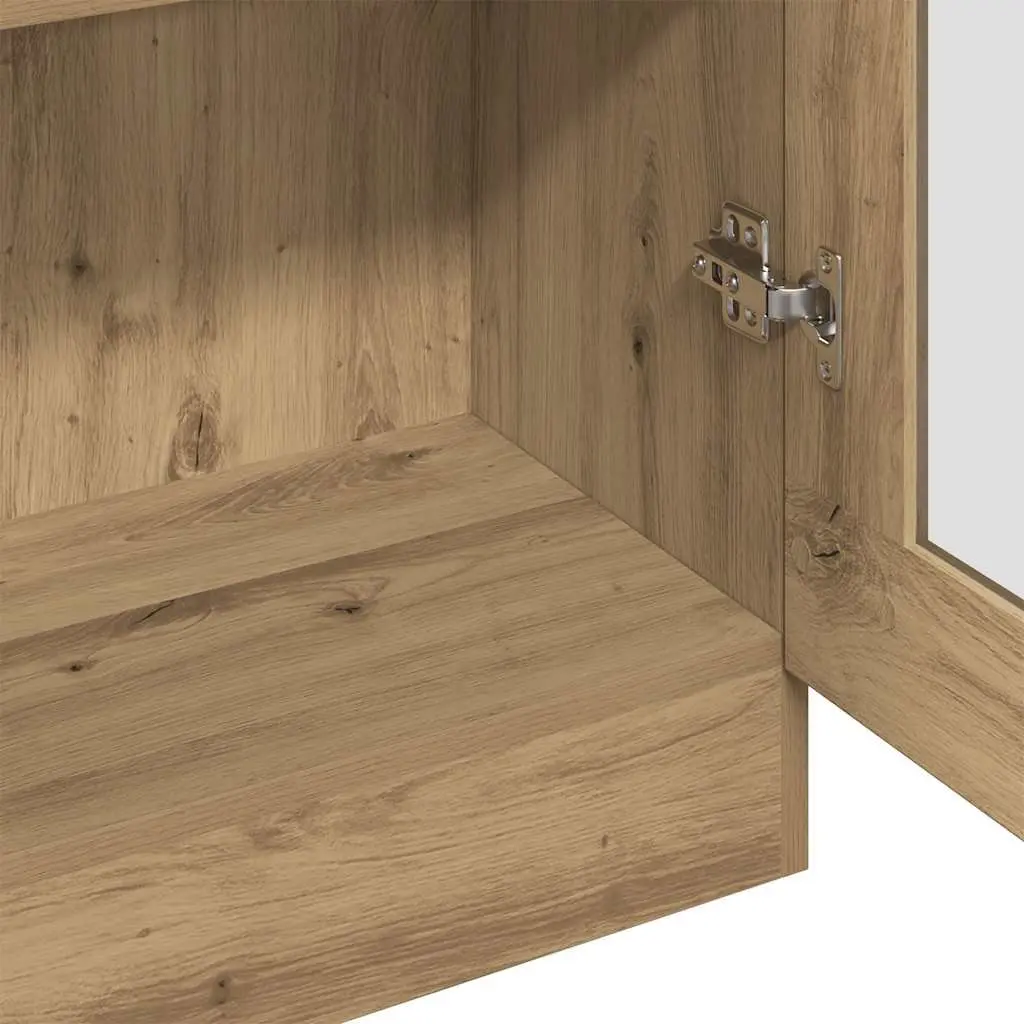 Highboard Cabinet 82.5 x 30.5 x 185 cm Engineered Wood Brown Decorative Storage