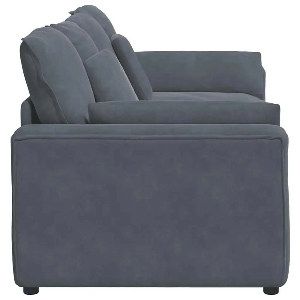 Modular Sofa Dark Grey Reconfigurable Sectional with Cushions