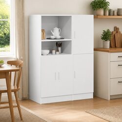 Enhance Your Space with 2 Piece White Kitchen Cabinet Set
