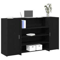 Enhance Your Space with a Black Oak Reception Desk 180x50x103.5cm