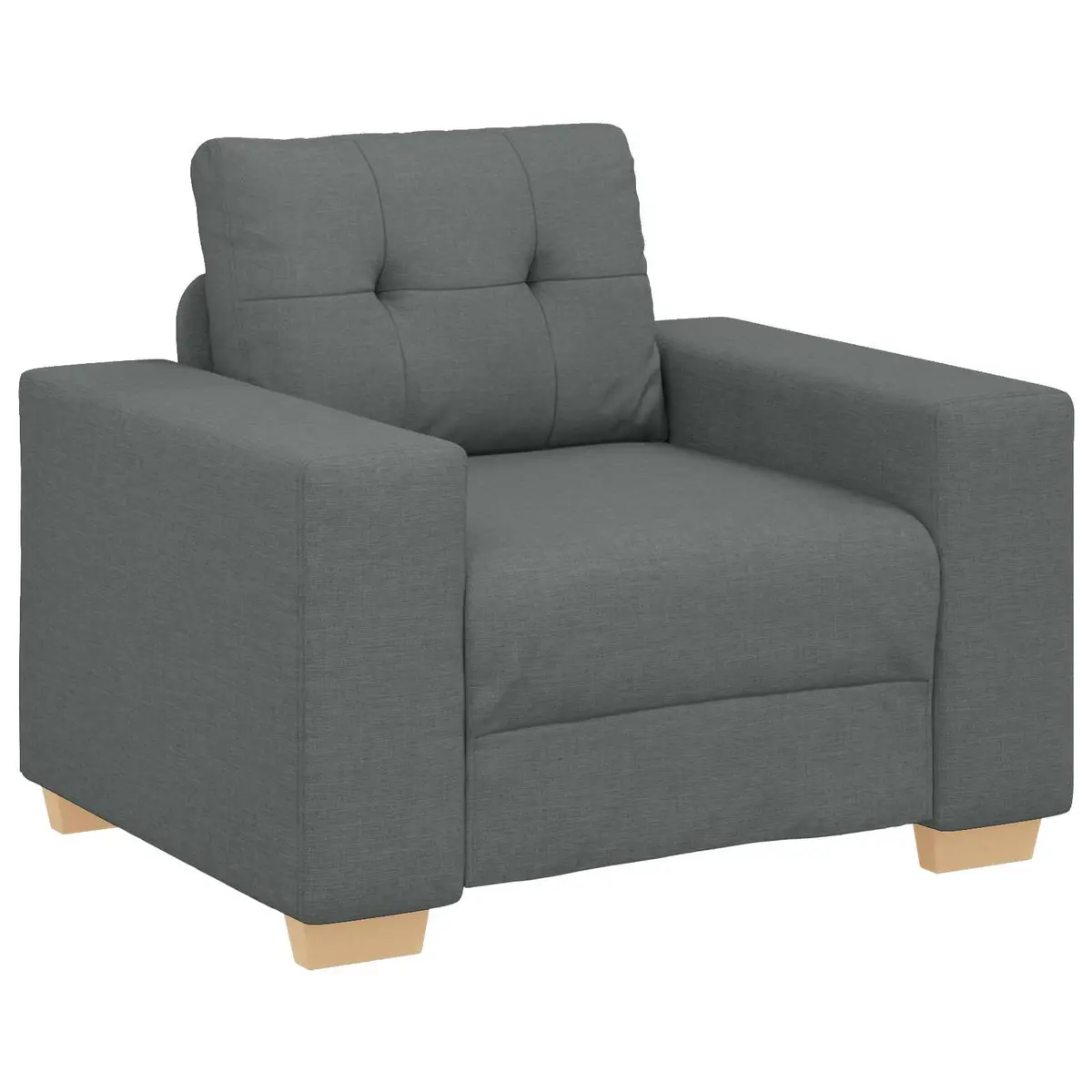 Modular Sofa Set 3-Piece Grey Linen-blend Fabric Flexible Arrangement