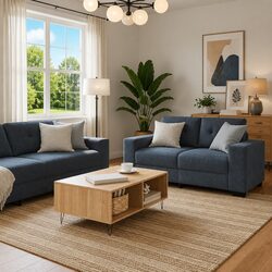 Stylish Grey Velvet Sofa Set for Your Living Space