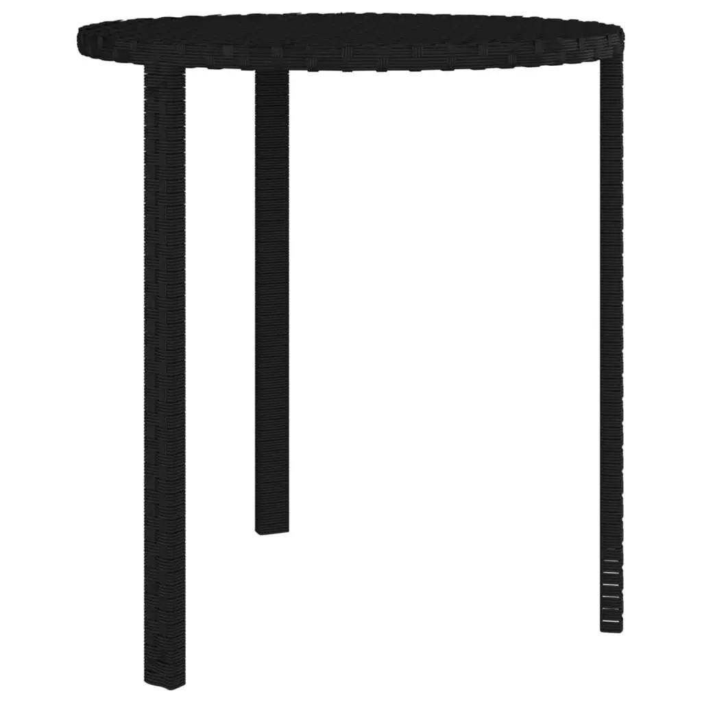 Black Weather Resistant Outdoor Side Table Set 3 Pieces Durable Garden Patio Furniture