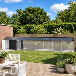 Garden Aviary in Anthracite - Spacious and Stylish 844 x 103 x 142 cm