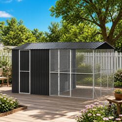 Enhance Your Outdoor Space with This Large Anthracite Bird Aviary