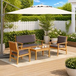 Enhance Your Outdoor Living with This 4-Piece Garden Sofa Set