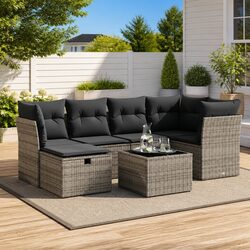 Stylish Grey Garden Sofa Set for Perfect Outdoor Relaxation