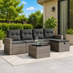 Stylish 6-Piece Garden Sofa Set for Outdoor Relaxation