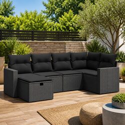 Enhance Your Patio with This 6 Piece Sofa Set