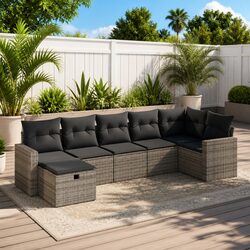 Enhance Your Outdoor Space with a 7 Piece Sofa Set in Grey
