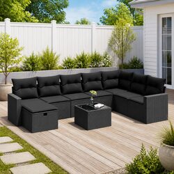 Transform Your Patio with This 9 Piece Garden Sofa Set