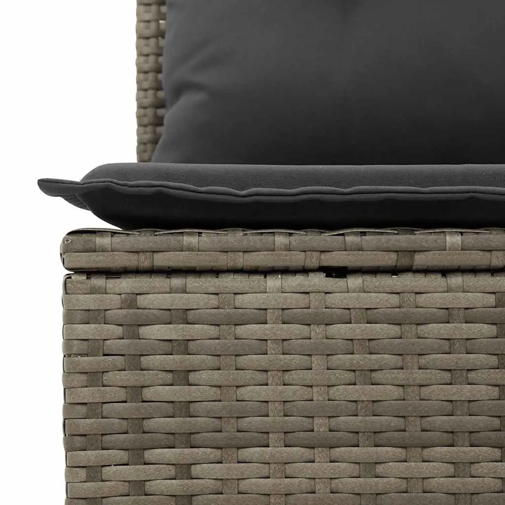 Garden Sofa Set 8 Piece Outdoor Furniture Patio Grey Poly Rattan Modular Lounger