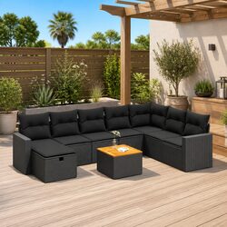 Enhance Your Outdoor Space with 9 Piece Garden Sofa Set