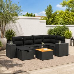 7 Piece Outdoor Patio Sofa Set with Versatile Storage