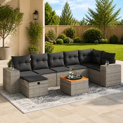 Enhance Your Outdoor Space with 8-Piece Garden Sofa Set