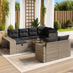 Transform Your Patio with This 11-Piece Grey Sofa Set