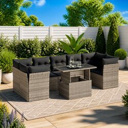 Transform Your Outdoor Space with 8-Piece Grey Sofa Set