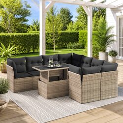 Transform Your Outdoor Space with a 9 Piece Sofa Set