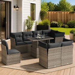 Elevate Your Outdoor Space with a 9 Piece Sofa Set