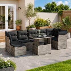 Enhance Your Outdoor Space with 8-Piece Garden Sofa Set