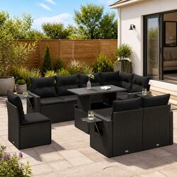 Transform Your Outdoor Space with a 9-Piece Garden Sofa Set