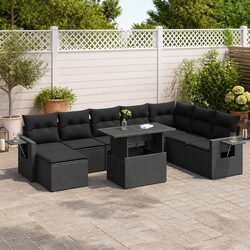 Enhance Your Patio with a 9-Piece Garden Sofa Set