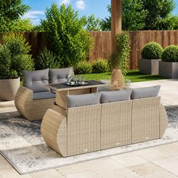 Enhance Your Outdoor Space with 6-Piece Garden Sofa Set