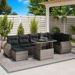 Enhance Your Outdoor Space with 8-Piece Garden Sofa Set