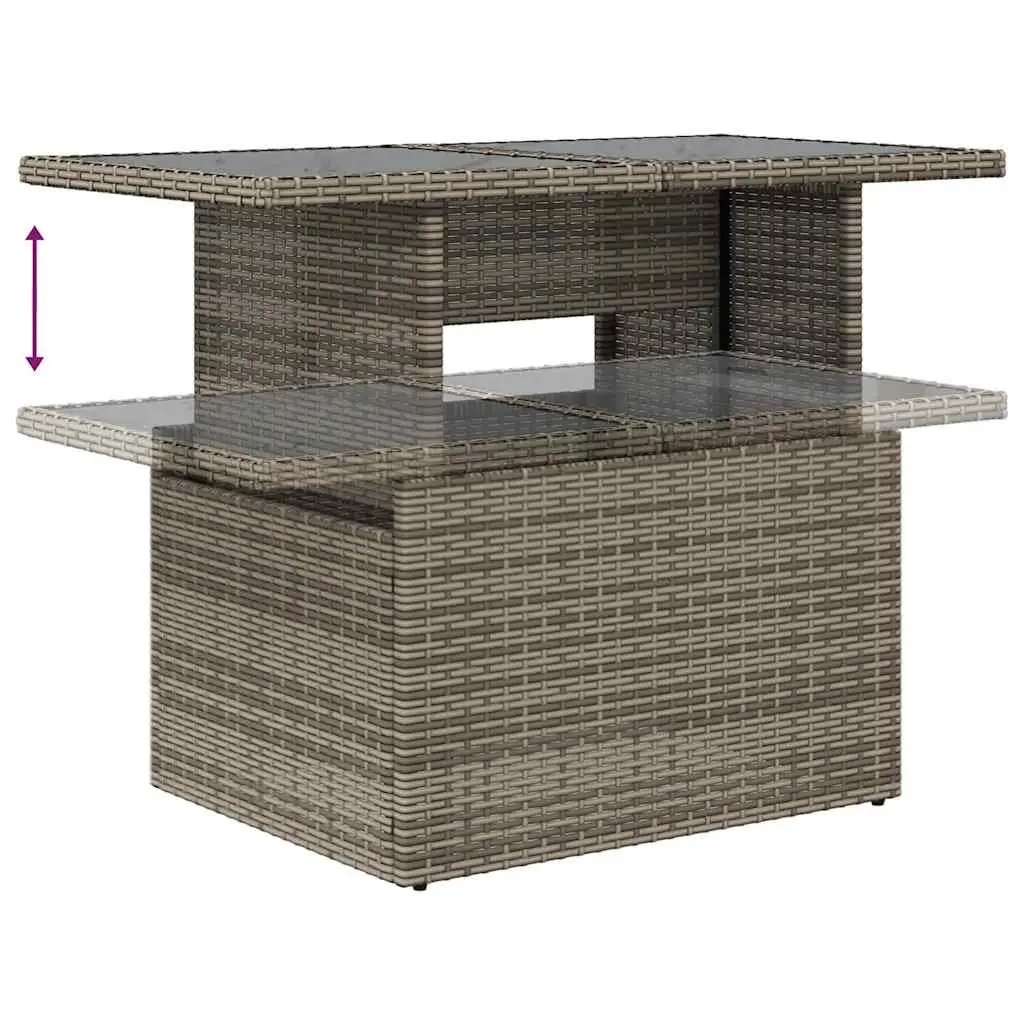 Garden Sofa Set 5 Piece Outdoor Furniture Grey Poly Rattan Patio Lounge Modular