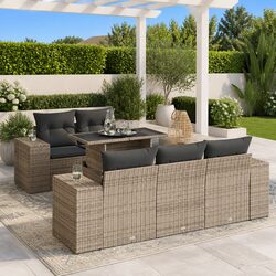 Enhance Your Outdoors with Grey 6-Piece Garden Sofa Set