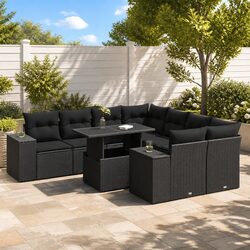 Outdoor Lounge Set 9 Piece Garden Sofa for Relaxation