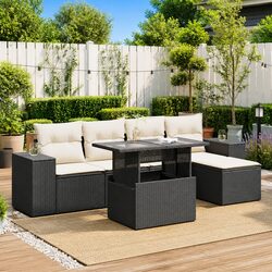 Transform Your Patio with This 6 Piece Garden Sofa Set