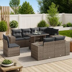 Elevate Your Outdoor Space with a 9 Piece Grey Sofa Set