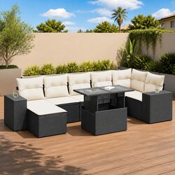 Enhance Your Patio with This 8 Piece Garden Sofa Set