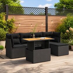 Enhance Your Outdoors with a 6-Piece Garden Sofa Set