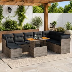 Enhance Your Outdoor Space with This 9 Piece Sofa Set