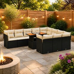 Versatile 11 Piece Outdoor Sofa Set for Your Patio