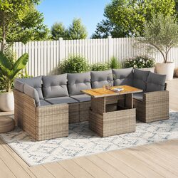 Enhance Your Outdoor Space with 8 Piece Beige Sofa Set