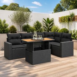 Enhance Your Outdoor Space with a 6-Piece Garden Sofa Set