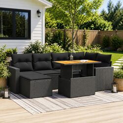 Enhance Your Outdoor Space with a Black 7 Piece Sofa Set
