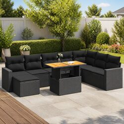 Modular 9-Piece Garden Sofa Set for Outdoor Living