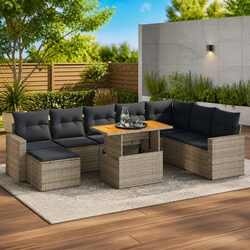 Transform Your Outdoor Space with This 9-Piece Garden Sofa Set
