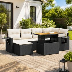 7 Piece Outdoor Modular Sofa Set for Elegant Spaces