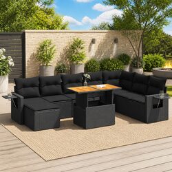 Enhance Your Outdoor Space with a 9-Piece Garden Sofa Set