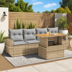 Transform Your Outdoor Living with 5 Piece Garden Sofa Set